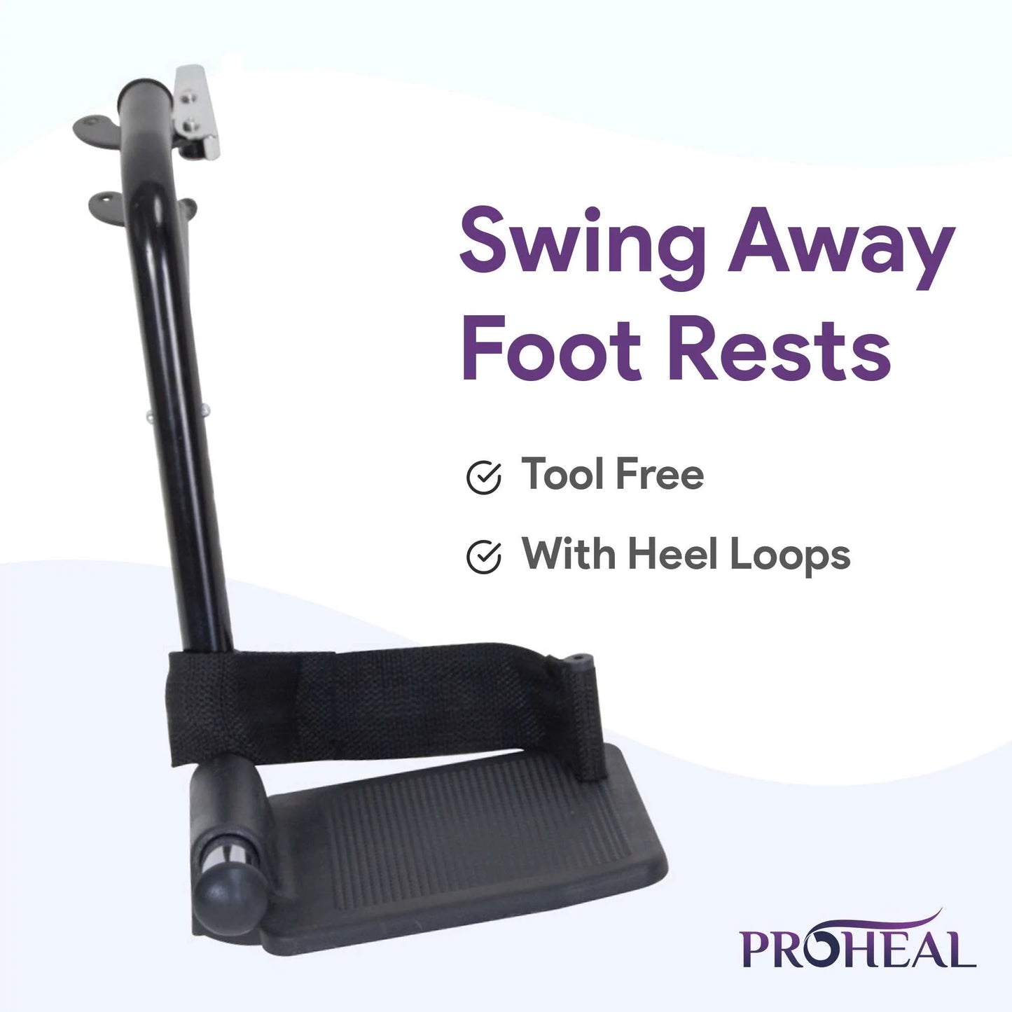 ProHeal Premium Wheelchair with Removable Desk Arms, Swing Away Foot Rests, 20" Seat