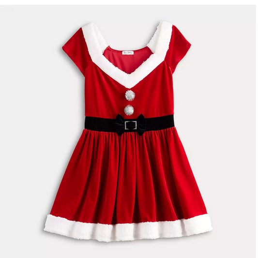 Juniors' Born Famous Mrs. Claus Skater Dress