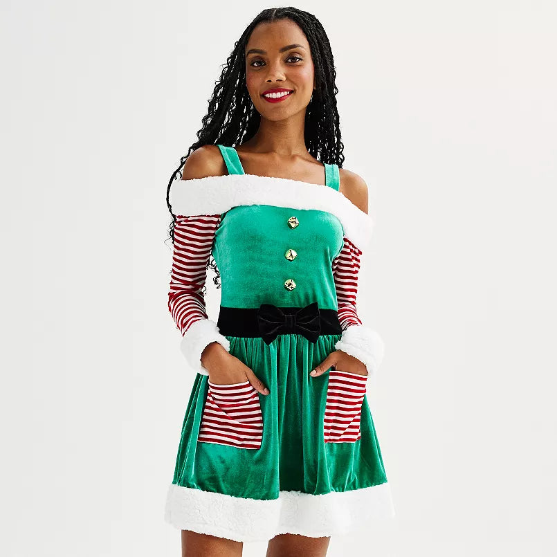 Juniors' Born Famous Candy Cane Dress