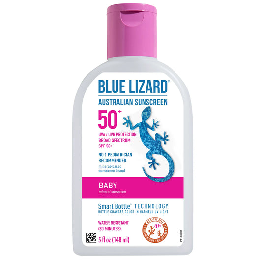 Blue Lizard Baby SPF 50+ Mineral Sunscreen Lotion, Broad Spectrum, 5 fl oz