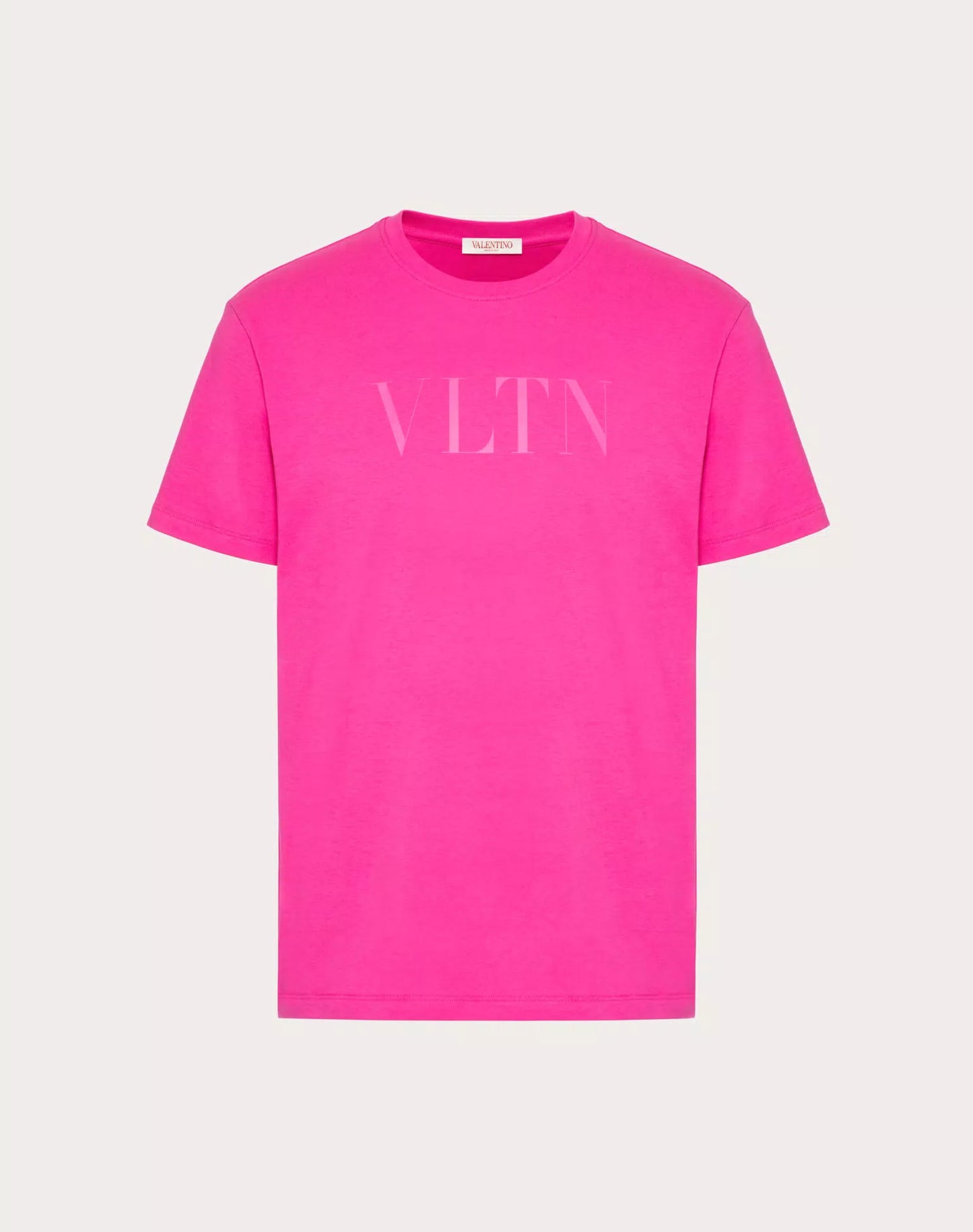 COTTON CREWNECK T-SHIRT WITH VLTN PRINT