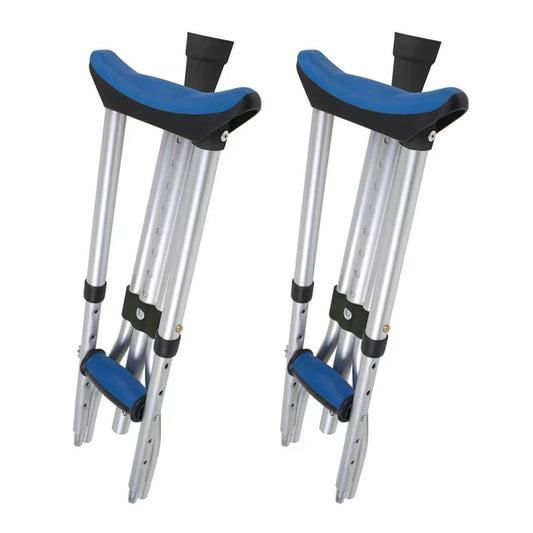 Carex Folding Crutches, Aluminum Underarm Crutches for Youth, Adult and Tall Users