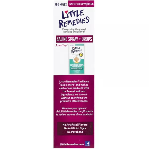 Little Remedies Saline Spray and Drops, Safe for Newborns - 1 fl oz