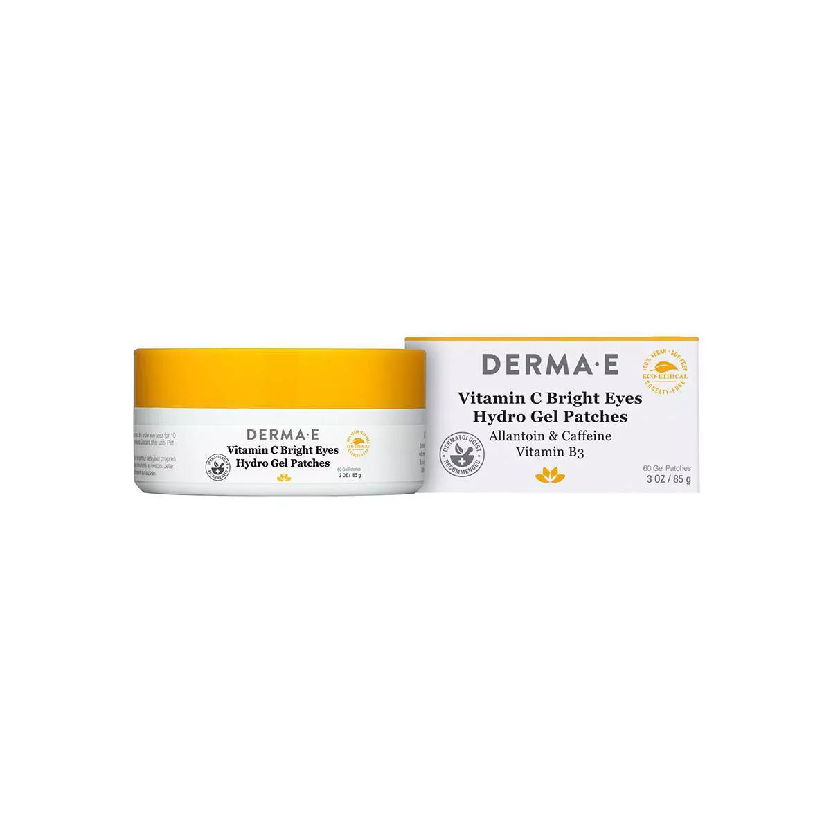 derma e Vitamin C Bright Eyes Hydro Gel Patches - 60ct