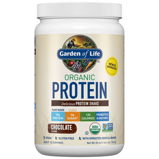 Garden of Life Organic Protein Powder, Chocolate, 20g, 19.02oz