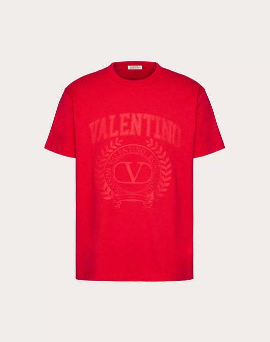 MAISON VALENTINO EMBROIDERED COTTON T-SHIRT