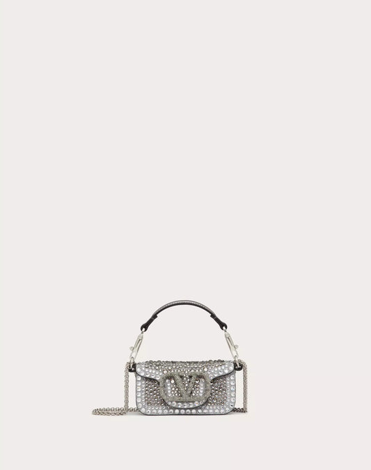 MICRO LOCÒ CHAIN BAG WITH RHINESTONES