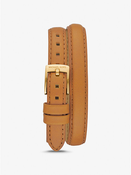 Mini Empire Gold-Tone and Leather Watch