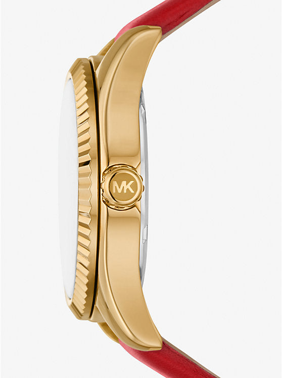 Lexington Gold-Tone and Leather Watch