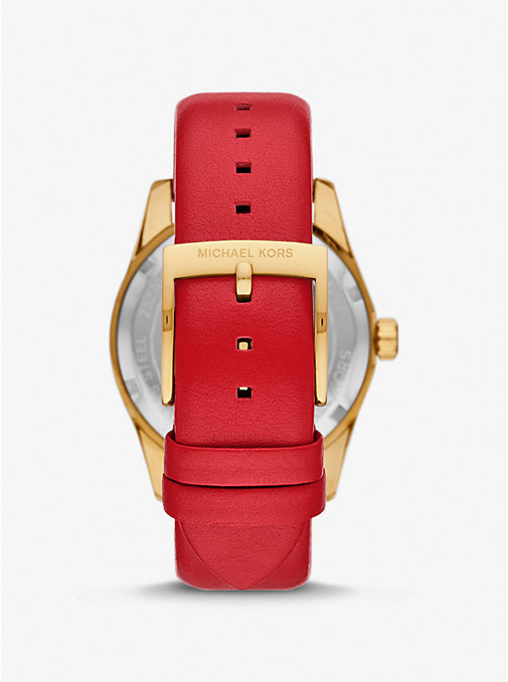 Lexington Gold-Tone and Leather Watch