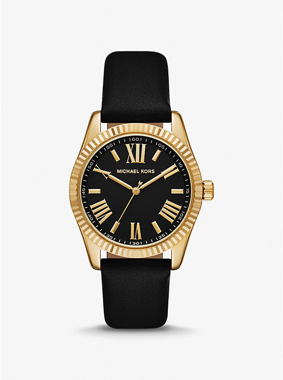 Lexington Gold-Tone and Leather Watch