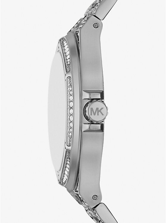 Oversized Lennox Animal Pavé Silver-Tone Watch