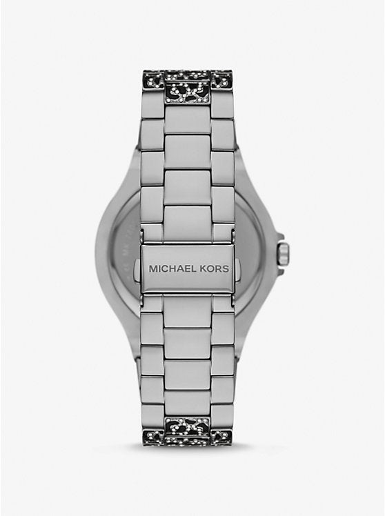 Oversized Lennox Animal Pavé Silver-Tone Watch