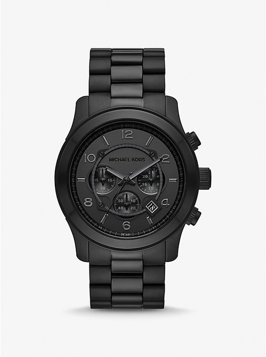 Oversized Runway Black-Tone Watch