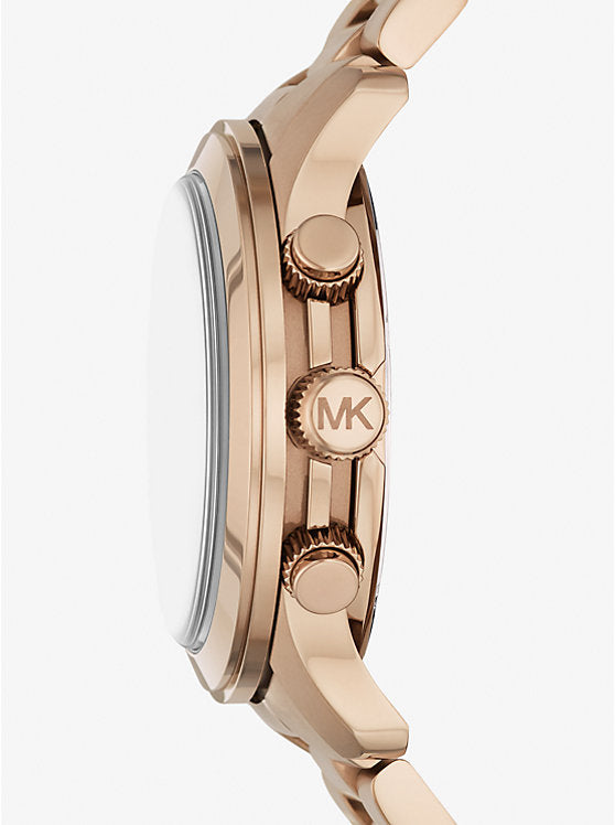 Oversized Runway Beige Gold-Tone Watch