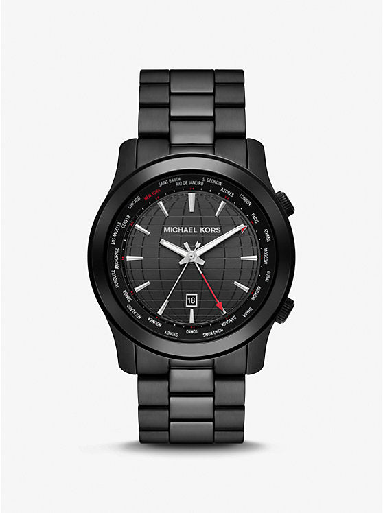 Oversized Runway Black-Tone Watch