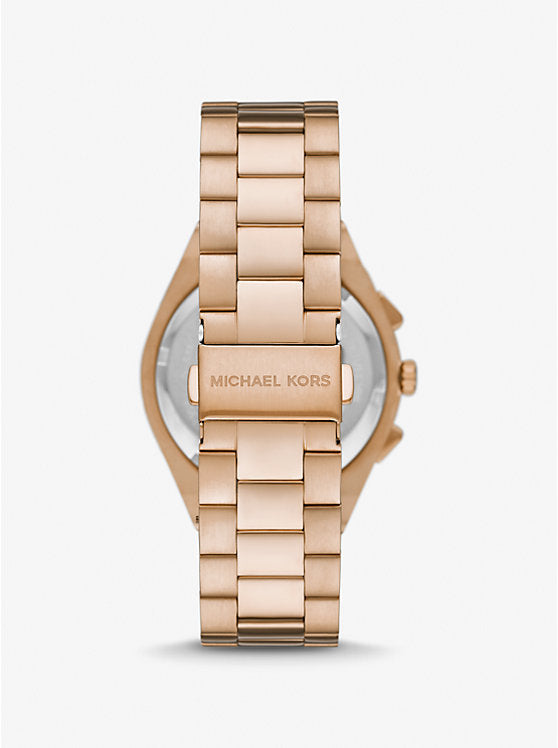 Oversized Lennox Beige Gold-Tone Watch