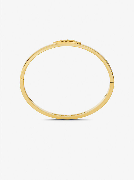 Precious Metal-Plated Brass Empire Logo Bangle