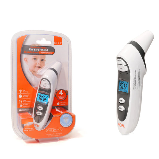 MOBI DualScan Prime Ear & Forehead Thermometer with Food & Bottle Readings, Fever Thermometer, Object Thermometer, Baby Food Thermometer, Hsa Eligible/Approved, Over 8 Million Sold