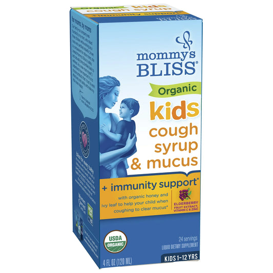 Mommy's Bliss Kids, Organic Cough Syrup + Immunity Support, over the Counter, 4 fl oz