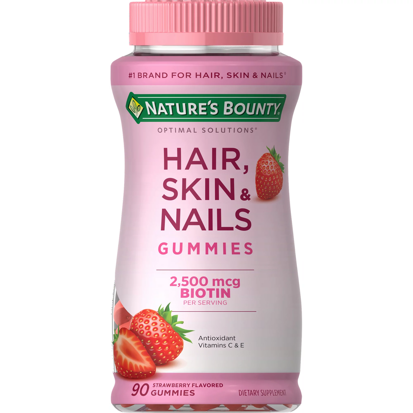 Nature's Bounty Hair Skin and Nail Vitamins With Biotin, Gummies, 90 Ct