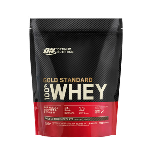 Optimum Nutrition Gold Standard 100% Whey, Double Rich Chocolate, Protein Powder, 22 Servings