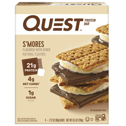 Quest Protein Bar, Smores, 20g Protein, 4 Ct