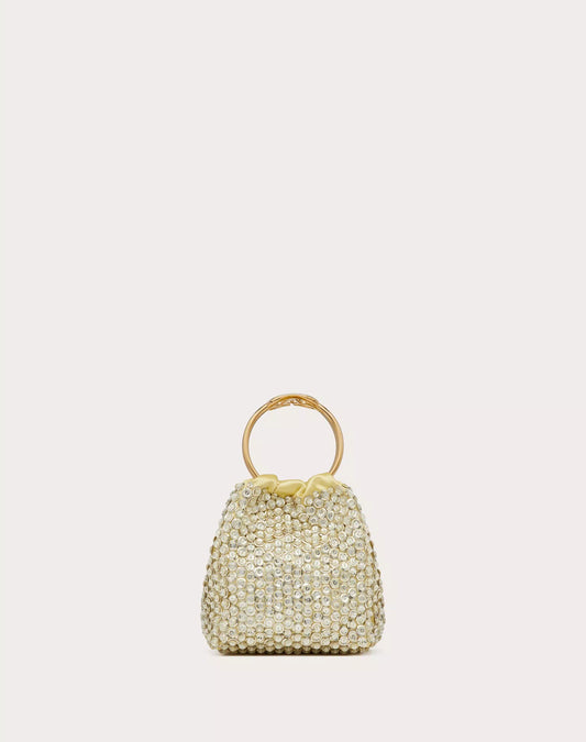 SMALL CARRY SECRETS EMBROIDERED BUCKET BAG