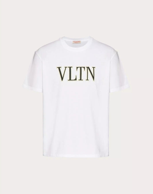 VLTN EMBROIDERED COTTON T-SHIRT