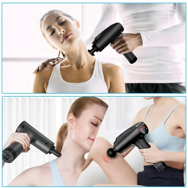 99 Speed Muscle Massage Gun, Deep Tissue Muscle Massager for Pain Relief, Handheld Electric Body Massager Sports Drill Portable Super Quiet Brushless Motor