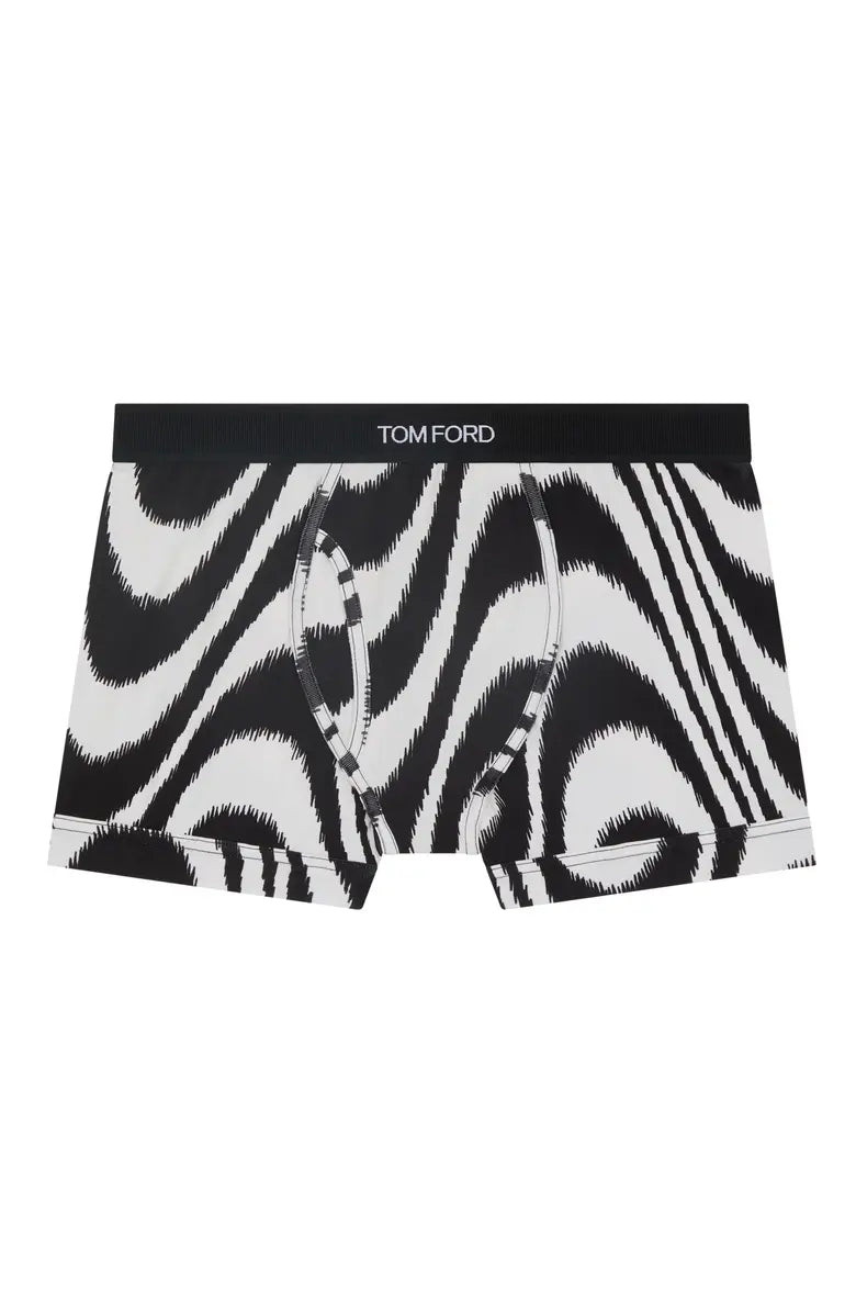 Zebra Stripe Cotton Stretch Jersey Boxer Briefs TOM FORD