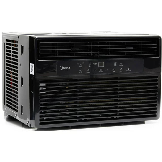 Midea 8,000 BTU 115V Smart Window Air Conditioner with Comfort Sense Remote, Covers up to 350 Sq. ft., Black, MAW08S1WBL