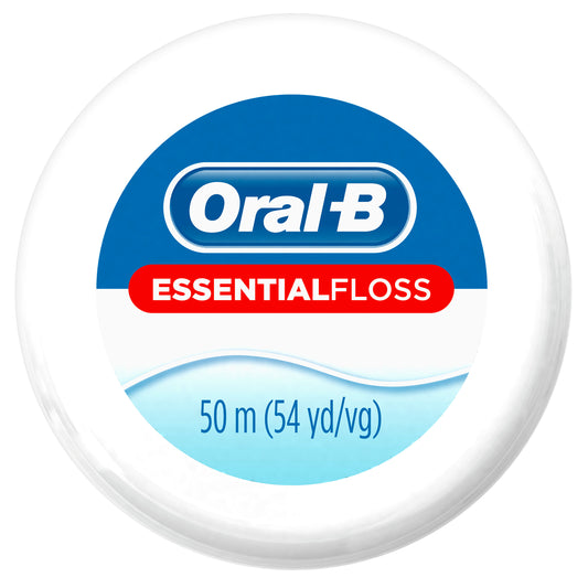 Oral-B Essential Floss Fio dental encerado com menta, defesa contra cavidades, 50m