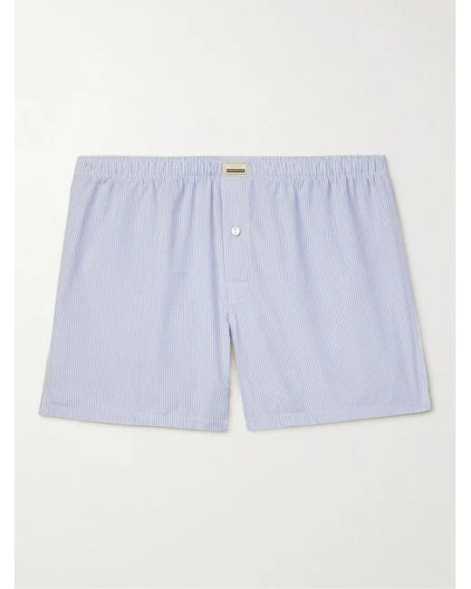 GUCCI Striped Cotton-Poplin Boxer Shorts