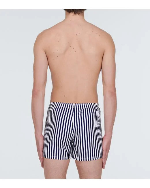 Gucci Men's Blue Striped Cotton Poplin Boxer Shorts