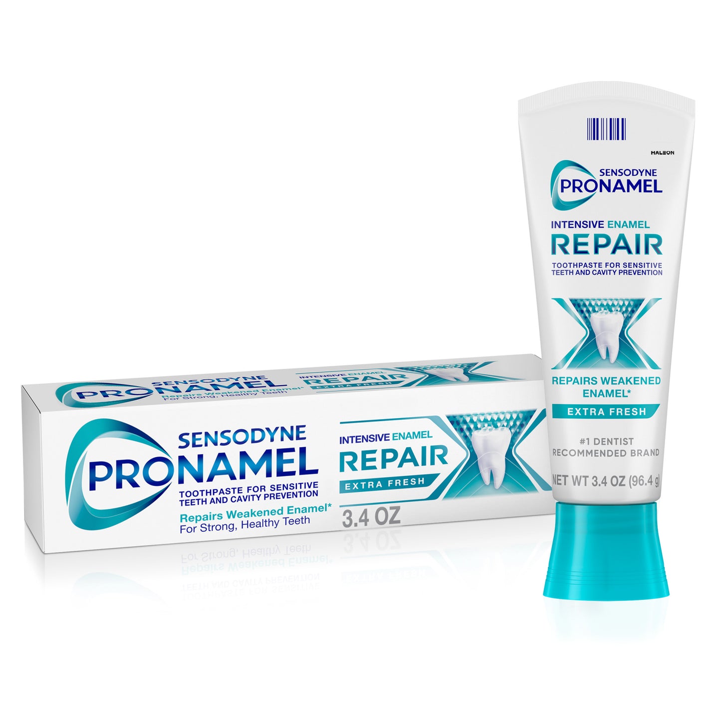 Pasta de dente sensível para reparo intensivo de esmalte Sensodyne Pronamel, extra fresca, 3,4 onças