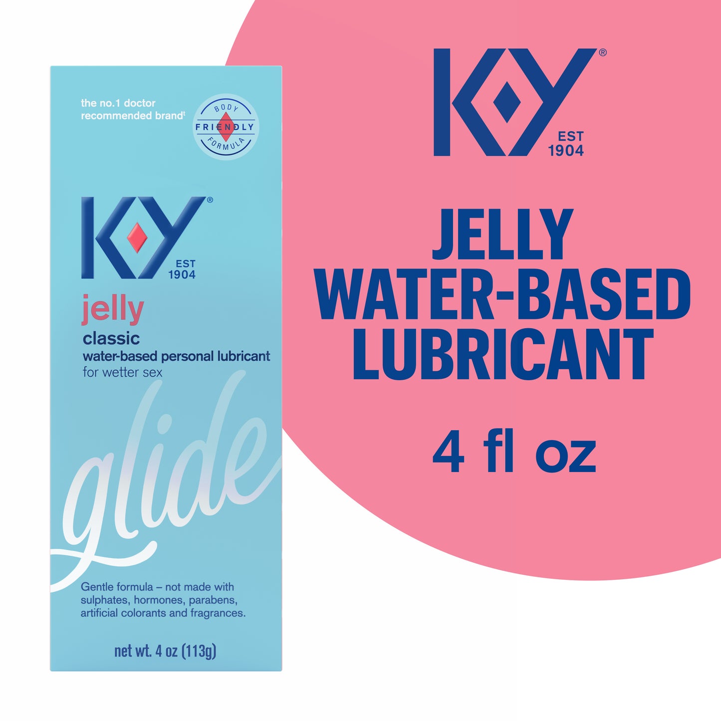 Lubrificante pessoal KY Jelly, fórmula à base de água que não agride o corpo, seguro para sexo anal, seguro para uso com preservativos de látex. Deslize para uma experiência melhor e mais úmida todos os dias. Para homens, mulheres, casais, 4 FL OZ