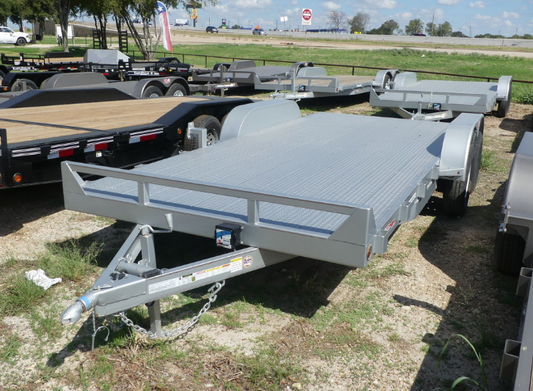 2023 GR Trailers | 83x18 | Steel Car Hauler | 2-35k axles | Silver | slide out ramps