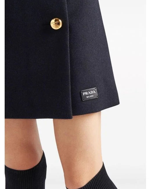 Prada Women's Blue Wool Skirt