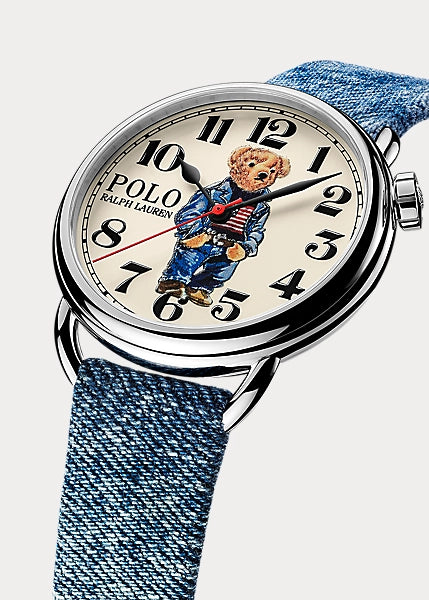 42 MM Denim Flag Polo Bear Watch