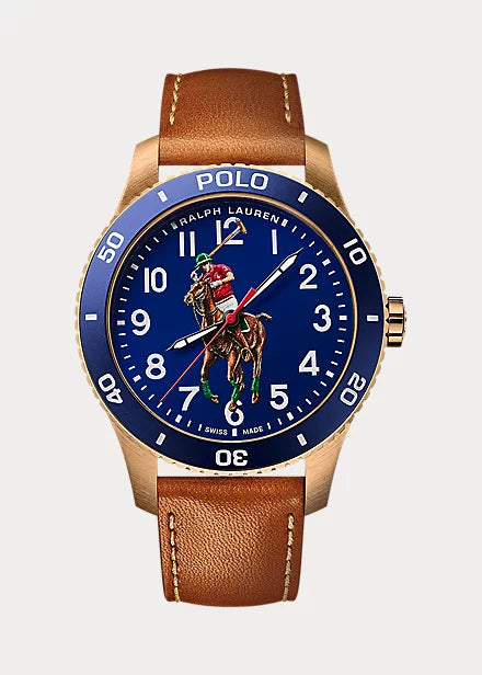 Bronze Polo Watch Blue Dial