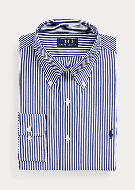 Classic Fit Striped Poplin Shirt