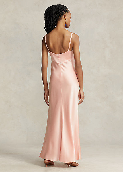 Sleeveless Satin Gown