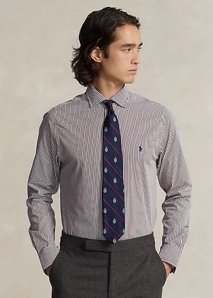 Slim Fit Striped Poplin Shirt