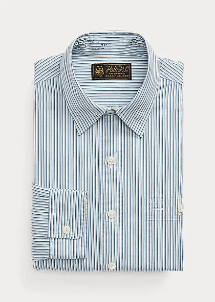 Custom Fit Striped Poplin Workshirt