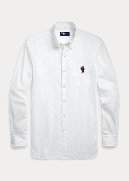 Custom Fit Polo Bear Poplin Shirt