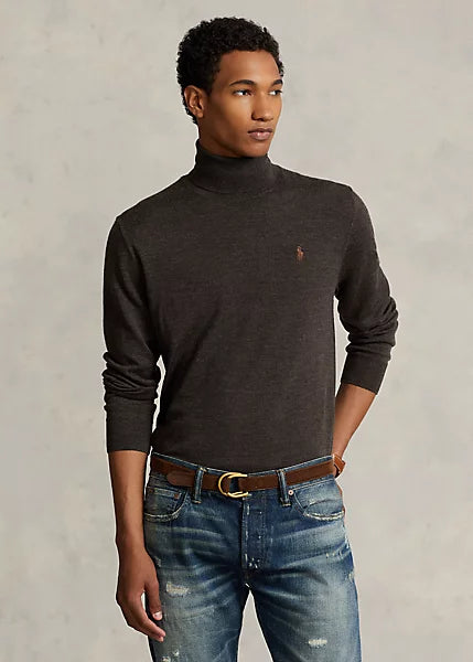 Washable Wool Turtleneck Sweater