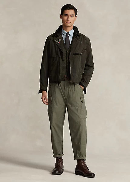 Baggy Fit Reverse-Sateen Cargo Pant