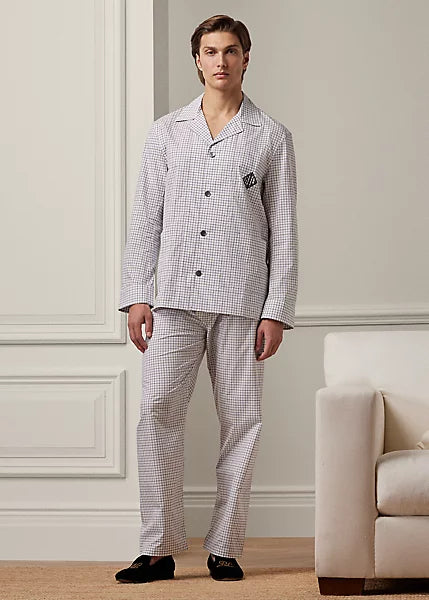 Monogram Tattersall Pajama Set