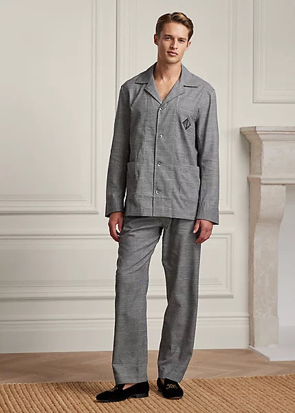 Monogram Glen Check Flannel Pajama Set